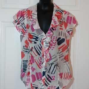 Banana Republic Silk Blend Floral Top